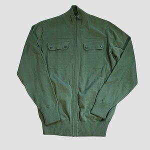 Land Rover - Full Zip Knit Cardigan Green Sweater - 100% Cotton - Size XS - NWT